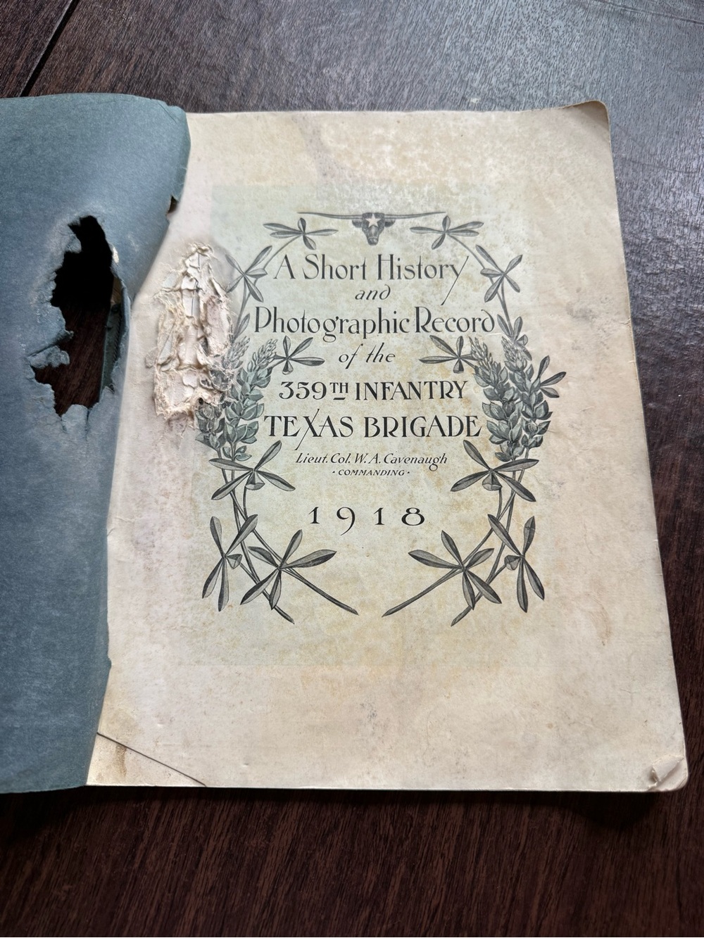 A Short History Photographic Record of the 359th Infantry, Texas Brigade (1918)